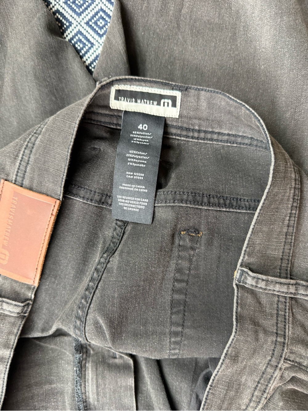 Travis Men’s Five Pocket Pants - Charcoal - Picture 3 of 3